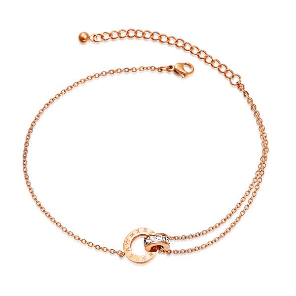 fashion double rings zircon anklets women designer rose gold roman number foot chain titanium steel jewelry gifts for female, Red;blue
fashion double rings zircon anklets women designer rose gold roman number foot chain titanium steel jewelry gifts for female, Red;blue