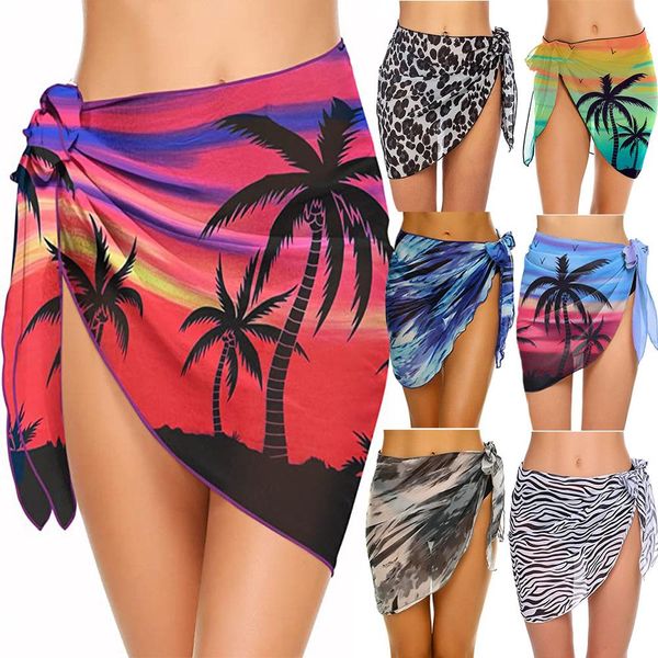 swimwear summer women print short sarongs swimsuit coverups beach bikini wrap sheer short skirt chiffon scarf cover ups for swimwear, White;black
swimwear summer women print short sarongs swimsuit coverups beach bikini wrap sheer short skirt chiffon scarf cover ups for swimwear, White;black
