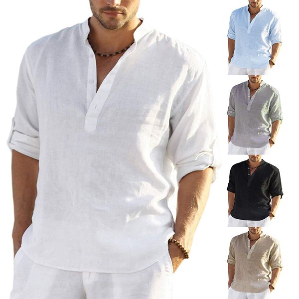 designer shirt men new men's casual blouse cotton linen shirt loose long sleeve tee shirt spring autumn casual handsome men shirts, White;black
designer shirt men new men's casual blouse cotton linen shirt loose long sleeve tee shirt spring autumn casual handsome men shirts, White;black