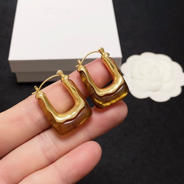 2023 fashion new designer studs luxury earrings brown series resin studs elegant create fashion no box, Golden;silver
2023 fashion new designer studs luxury earrings brown series resin studs elegant create fashion no box, Golden;silver