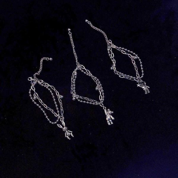 hip hop chains lucky tree ins retro titanium steel cross rabbit heart bracelet couple single double layer chain, Black
hip hop chains lucky tree ins retro titanium steel cross rabbit heart bracelet couple single double layer chain, Black