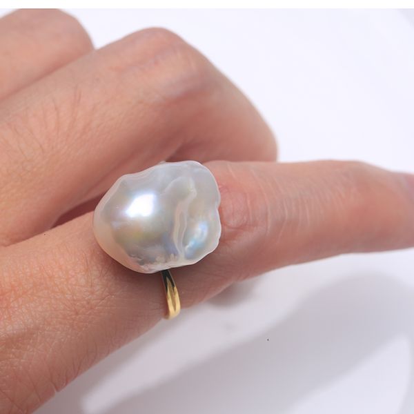 with side stones 925 sterling silver classic natural freshwater baroque large irregular pearl ring 1530mm adjustable size exquisite jewelry
with side stones 925 sterling silver classic natural freshwater baroque large irregular pearl ring 1530mm adjustable size exquisite jewelry