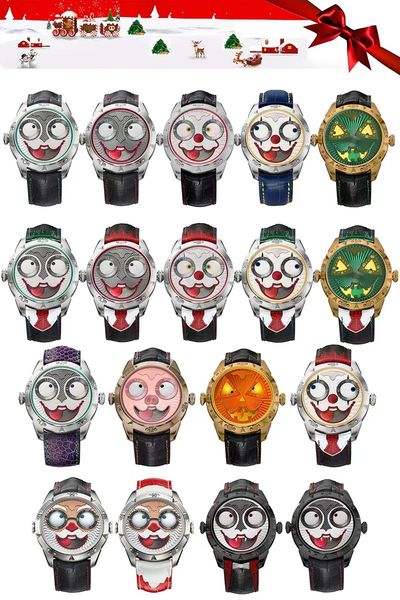 new boutique fashion watches constantly changing clown face imported automatic mechanical movement case 42mm, Slivery;brown
new boutique fashion watches constantly changing clown face imported automatic mechanical movement case 42mm, Slivery;brown