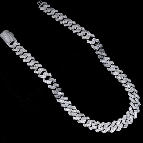 hip hop jewelry round mixed baguette diamond men necklace 15mm 925 sterling silver vvs moissanite iced out cuban link chain
hip hop jewelry round mixed baguette diamond men necklace 15mm 925 sterling silver vvs moissanite iced out cuban link chain