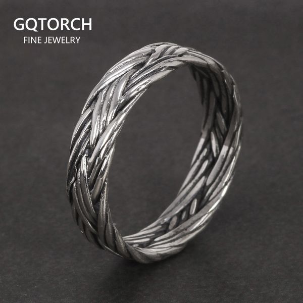 with side stones viking jewelry 925 sterling silver woven ring suitable for men and women's wedding band 230512
with side stones viking jewelry 925 sterling silver woven ring suitable for men and women's wedding band 230512