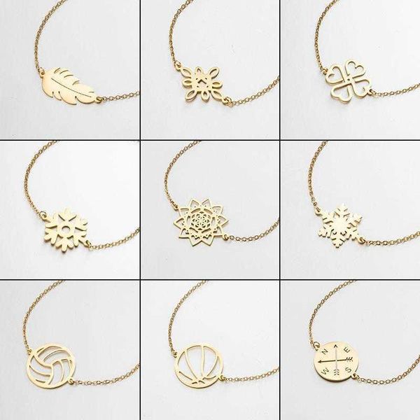 stainless steel origin korean style bracelets graceful and cute winter snowflake feather four leaf bracelet for women wholesale, Golden;silver
stainless steel origin korean style bracelets graceful and cute winter snowflake feather four leaf bracelet for women wholesale, Golden;silver