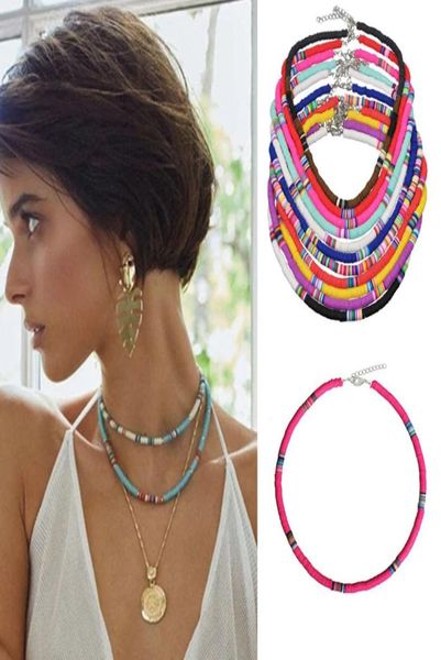 2020 colorful 6mm polymer clay disc beads chocker boho rainbow bead necklace summer beach jewelry 16quot1532170, Silver
2020 colorful 6mm polymer clay disc beads chocker boho rainbow bead necklace summer beach jewelry 16quot1532170, Silver