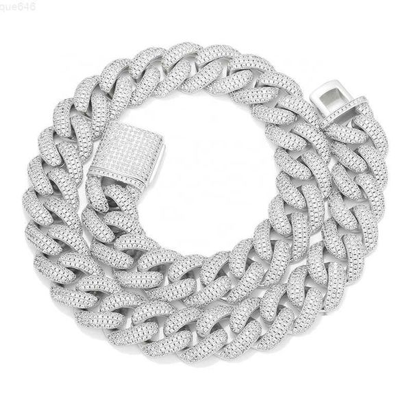 custom men jewelry 20mm 3 rows vvs lab diamond iced out moissanite cuban link chain, Silver
custom men jewelry 20mm 3 rows vvs lab diamond iced out moissanite cuban link chain, Silver
