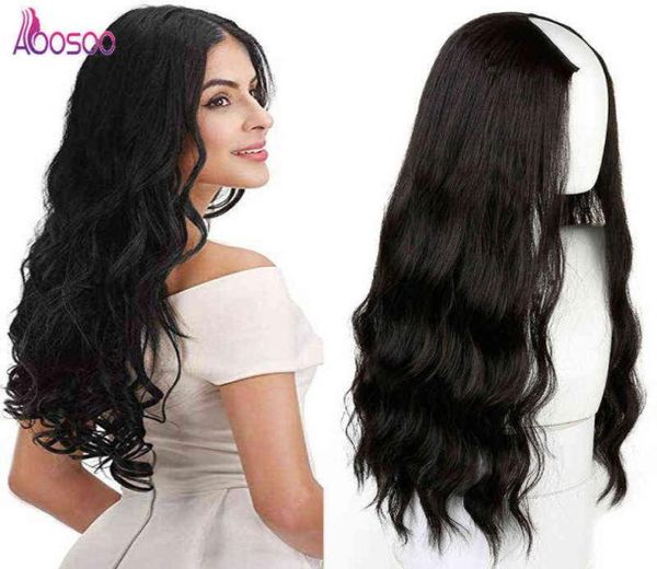 long wavy culry ushaped half for women 24quot natural female long black brown s heat resistant synthetic fake hair 2202088835392
long wavy culry ushaped half for women 24quot natural female long black brown s heat resistant synthetic fake hair 2202088835392