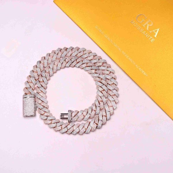 13mm 925 sterling silver rose gold plated vvs moissanite iced out cuban link chain pass diamond test hip hop jewelry
13mm 925 sterling silver rose gold plated vvs moissanite iced out cuban link chain pass diamond test hip hop jewelry