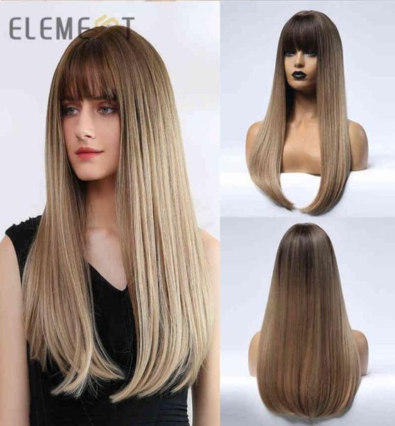 hair element long straight brown root to light blonde ombre with bangs for women heat resistant daily party cosplay 2203014870233, Black;brown
hair element long straight brown root to light blonde ombre with bangs for women heat resistant daily party cosplay 2203014870233, Black;brown