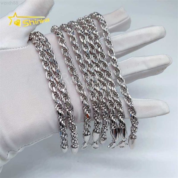 fashion jewelry necklace sterling silver chains for men 6mm rope chain hip hop necklace
fashion jewelry necklace sterling silver chains for men 6mm rope chain hip hop necklace