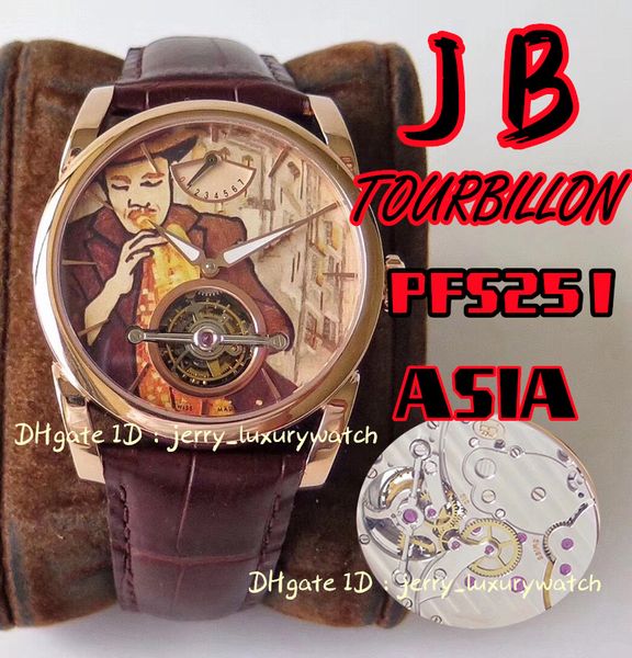 jb / ys tourbillon pfs251 luxury men's watch pf510.01 mechanical movement, kinetic energy storage 60 hours, 42mm wine barrel type sapph, Slivery;brown
jb / ys tourbillon pfs251 luxury men's watch pf510.01 mechanical movement, kinetic energy storage 60 hours, 42mm wine barrel type sapph, Slivery;brown