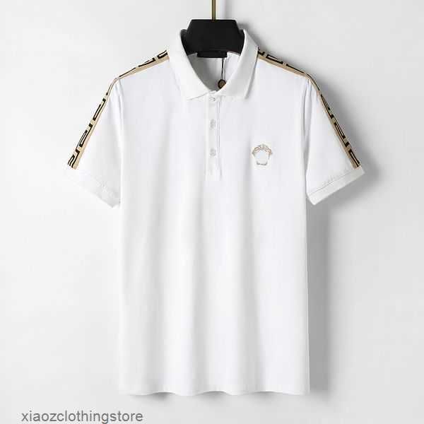 white polo black and designer men's beauty head brand embroidery cotton breathable anti-wrinkle anti-pilling slim business oversized 3x, White;black
white polo black and designer men's beauty head brand embroidery cotton breathable anti-wrinkle anti-pilling slim business oversized 3x, White;black