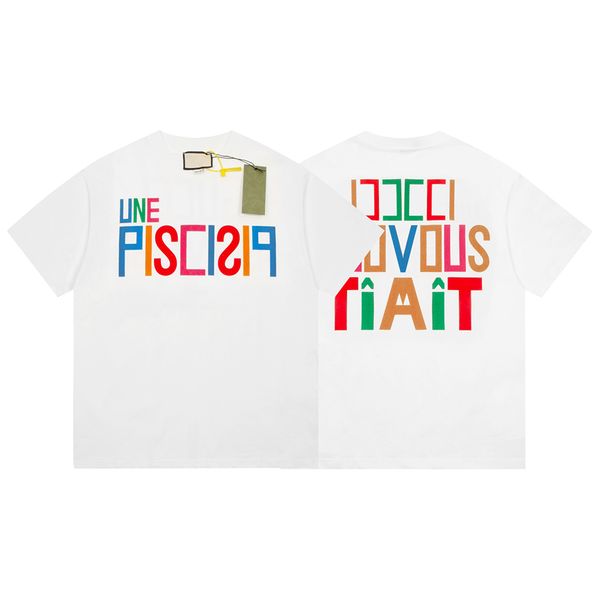 23ss new made in italy woman men's t-shirts high end classic color letter printed short sleeve simple summer beach breathable street ca, White;black
23ss new made in italy woman men's t-shirts high end classic color letter printed short sleeve simple summer beach breathable street ca, White;black