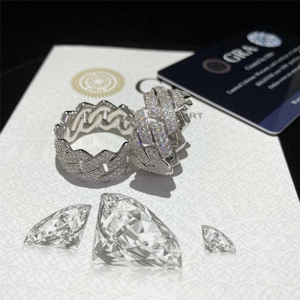 fine jewelry custom vvs diamond 925 sterling silver engagement rings gra vvs moissanite 2 row hip hop cuban ring men
fine jewelry custom vvs diamond 925 sterling silver engagement rings gra vvs moissanite 2 row hip hop cuban ring men