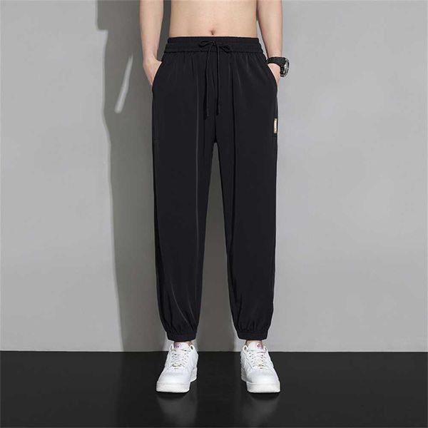 casual ice pants silk work suit men's tied feet crop pants men's fashion brand summer thin loose large sports pants 9q47, Black
casual ice pants silk work suit men's tied feet crop pants men's fashion brand summer thin loose large sports pants 9q47, Black