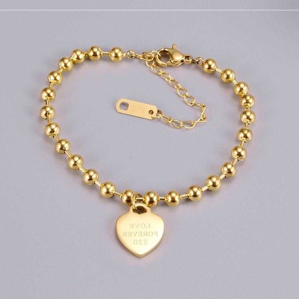 titanium steel no fading beads chain love pendant rose gold bracelet fashion simple, Black
titanium steel no fading beads chain love pendant rose gold bracelet fashion simple, Black