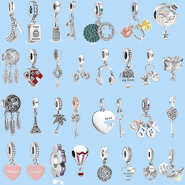 925 sterling silver charms for pandora jewelry beads mother amp daughter hearts dangle charms diy bead pendant original, Black
925 sterling silver charms for pandora jewelry beads mother amp daughter hearts dangle charms diy bead pendant original, Black