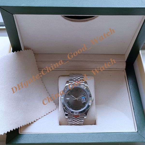 u1f 41mm men's watches m126334-0022 roman wimbledon men watch automatic date fluted bezel jubilee bracelet pit pattern mint green blue, Slivery;brown
u1f 41mm men's watches m126334-0022 roman wimbledon men watch automatic date fluted bezel jubilee bracelet pit pattern mint green blue, Slivery;brown