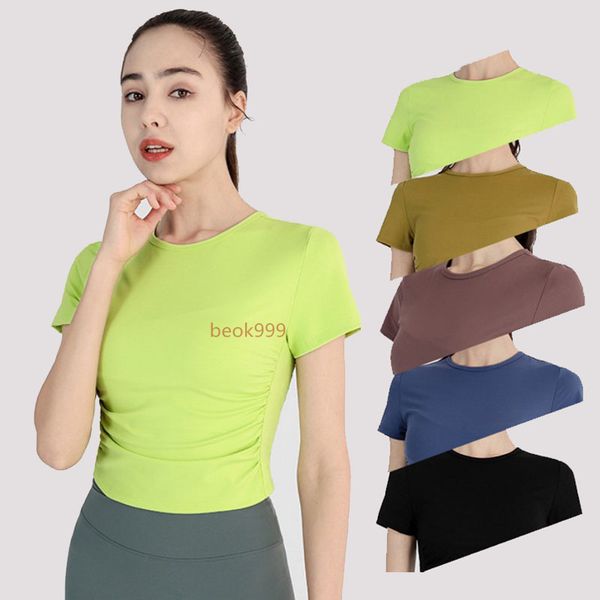 ll women's yoga short sleeve solid color nude sports shaping waist tight fitness t-shirt jogging sportswear blouse
ll women's yoga short sleeve solid color nude sports shaping waist tight fitness t-shirt jogging sportswear blouse