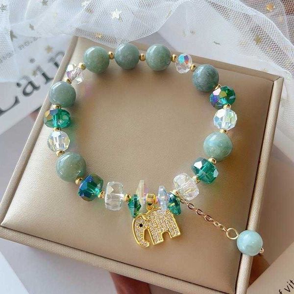 lucky luck strand crystal bracelet female micro inlaid full diamond elephant beaded distribution, Black 
lucky luck strand crystal bracelet female micro inlaid full diamond elephant beaded distribution, Black