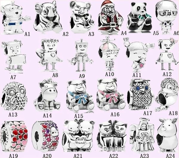925 charm beads accessories fit pandora charms jewelry boy girl animal robot panda beaded, Black
925 charm beads accessories fit pandora charms jewelry boy girl animal robot panda beaded, Black