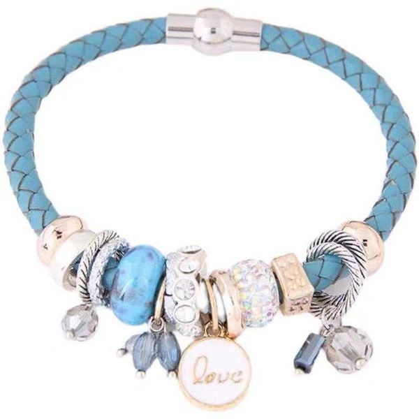 fashionable simple charm multi element matching elegant leather womens bracelet, Golden;silver
fashionable simple charm multi element matching elegant leather womens bracelet, Golden;silver