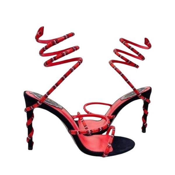 designers rene caovilla stiletto heels sandals cleo wraparound crystal-embellished sandals dress shoe ladies slipers rhinestone studded shoe, Black
designers rene caovilla stiletto heels sandals cleo wraparound crystal-embellished sandals dress shoe ladies slipers rhinestone studded shoe, Black