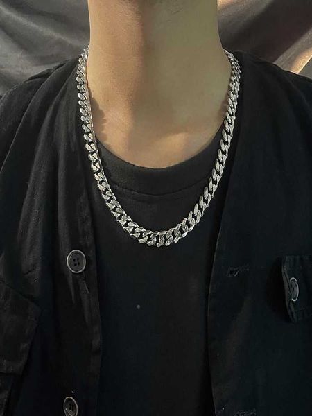 european american cuban necklace men's fashion high street ins hip hop thick chain titanium steel non fading collar chain women's, Silver
european american cuban necklace men's fashion high street ins hip hop thick chain titanium steel non fading collar chain women's, Silver