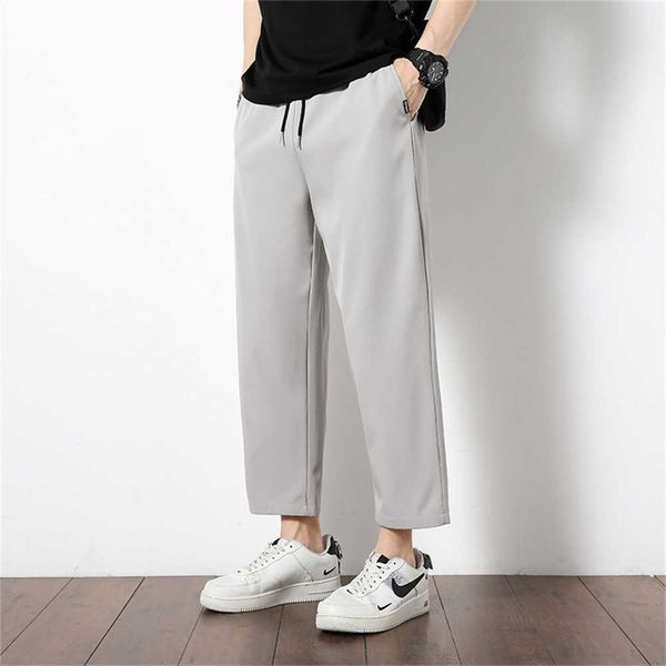 silk ice summer crop pants men's thin solid sport casual pants elastic waist pants men's loose crop pants 0mea, Black
silk ice summer crop pants men's thin solid sport casual pants elastic waist pants men's loose crop pants 0mea, Black