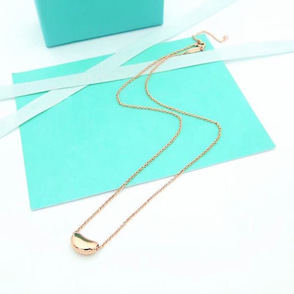designer women's bean necklace fashion luxury brand pendant girl valentine's day jewelry gift stainless steel with box, Golden;silver
designer women's bean necklace fashion luxury brand pendant girl valentine's day jewelry gift stainless steel with box, Golden;silver