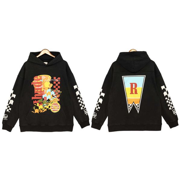 autumn new high version rhude hoodie american printed high street casual hooded long sleeve sweater for men and women, Black
autumn new high version rhude hoodie american printed high street casual hooded long sleeve sweater for men and women, Black