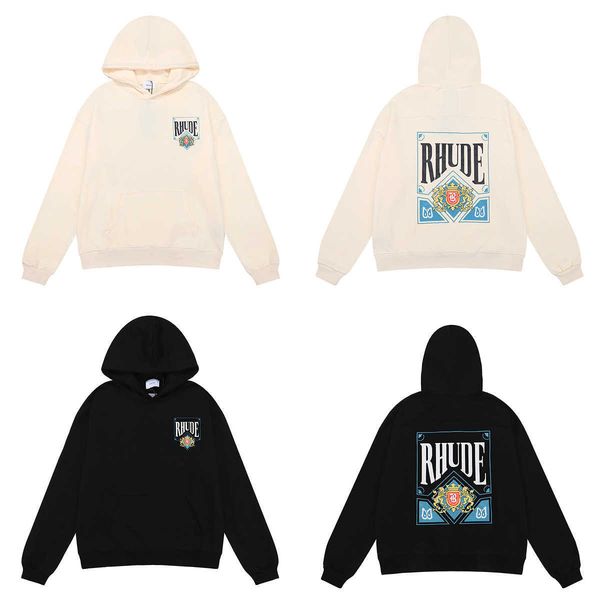 small fashion rhude hoodie playing card printing cotton terry hoodie for men and women, Black
small fashion rhude hoodie playing card printing cotton terry hoodie for men and women, Black