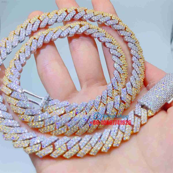 fast shipping 10mm 2tone color plated hip hop necklace miami cuban link moissanite diamond vvs iced out cuban chain, Silver
fast shipping 10mm 2tone color plated hip hop necklace miami cuban link moissanite diamond vvs iced out cuban chain, Silver