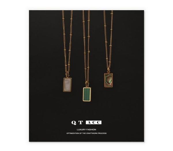 pendant necklaces shell malachite pendants stainless steel plated gold for women designer trendy party jewellery accessories 2021 1186451, Silver
pendant necklaces shell malachite pendants stainless steel plated gold for women designer trendy party jewellery accessories 2021 1186451, Silver