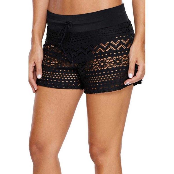 swimming trunks womens swimsuit black jacquard lace boxer spring shorts, White;black
swimming trunks womens swimsuit black jacquard lace boxer spring shorts, White;black