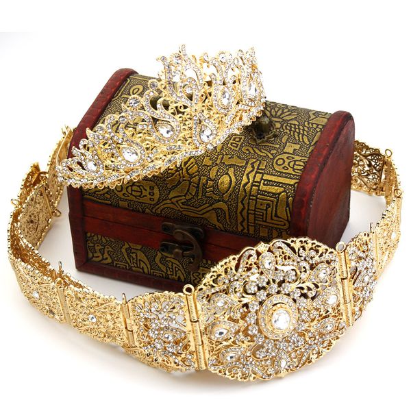 waist chain belts sunspicems gold algeria morocco crown bridal wedding jewelry arab women's body chain tiaras all crystal caftan bijoux
waist chain belts sunspicems gold algeria morocco crown bridal wedding jewelry arab women's body chain tiaras all crystal caftan bijoux