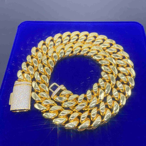 custom diamond clasp vvs moissanite gold plated stainless steel hip hop miami cuban chain mens cuban link necklaces, Silver
custom diamond clasp vvs moissanite gold plated stainless steel hip hop miami cuban chain mens cuban link necklaces, Silver
