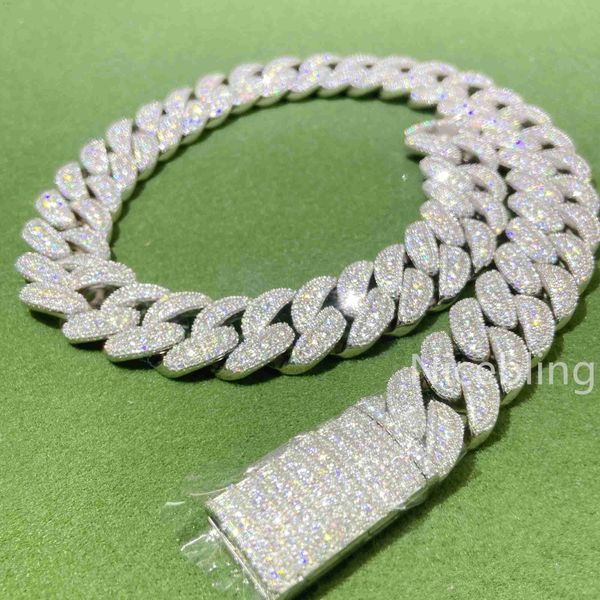 18mm luxury fashion necklace iced out fully moissanite silver miami cuban link chain men necklace
18mm luxury fashion necklace iced out fully moissanite silver miami cuban link chain men necklace