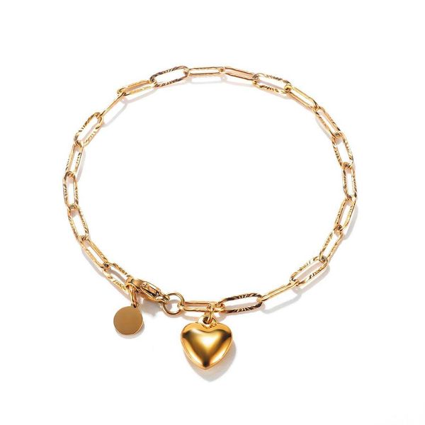 ornament summer fashion titanium steel bracelet female online influencer simple all match peach heart hand jewelry, Golden;silver
ornament summer fashion titanium steel bracelet female online influencer simple all match peach heart hand jewelry, Golden;silver