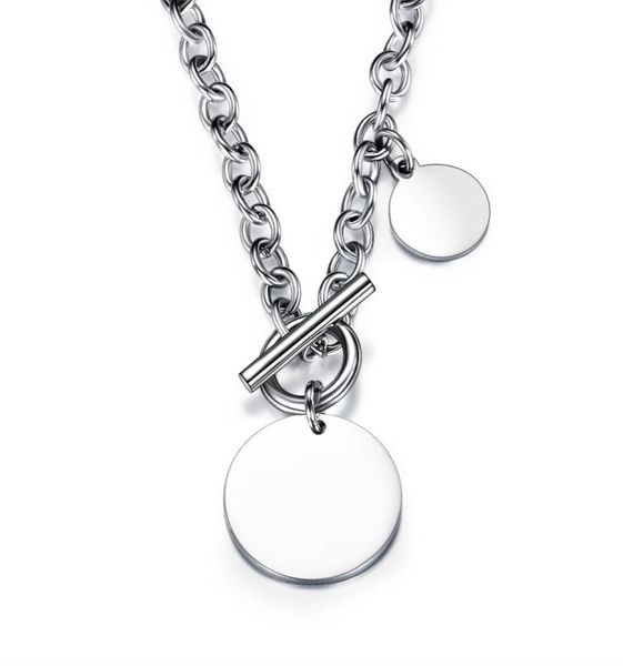 engraving stainless steel personalized disc necklace circle round tag initial necklace with toggle clasp1933469, Silver
engraving stainless steel personalized disc necklace circle round tag initial necklace with toggle clasp1933469, Silver