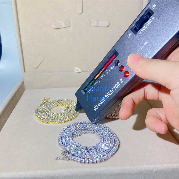 luxury pure 10k yellow gold hip hop iced out white vs lab grown hpht diamond necklace 3mm tennis chain, Silver
luxury pure 10k yellow gold hip hop iced out white vs lab grown hpht diamond necklace 3mm tennis chain, Silver