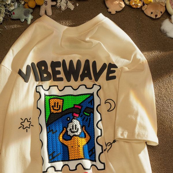 women's t-shirt korean street trend printed short sleeve t shirt for male and female students american summer loose cartoon for lovers, White
women's t-shirt korean street trend printed short sleeve t shirt for male and female students american summer loose cartoon for lovers, White
