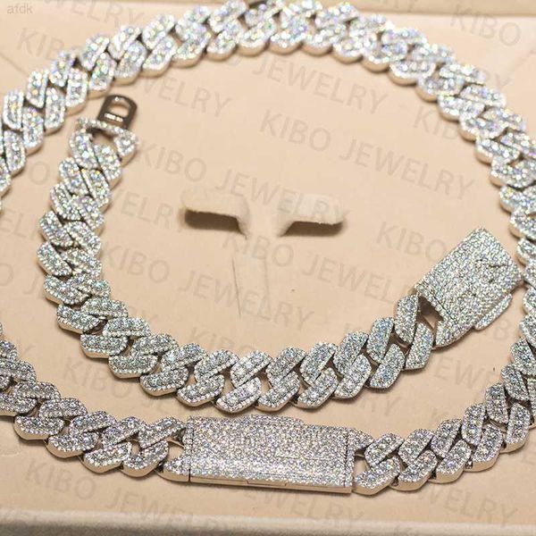 18mm hand setting 925 sterling silver hip hop jewelry custom iced out vvs moissanite diamond cuban link chain
18mm hand setting 925 sterling silver hip hop jewelry custom iced out vvs moissanite diamond cuban link chain