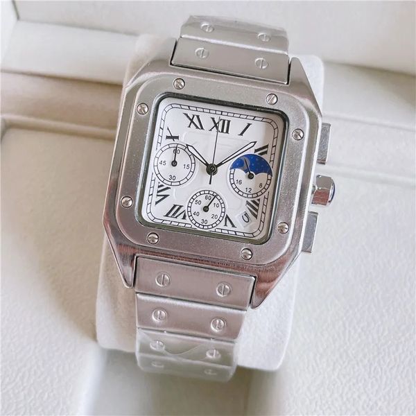 luxury high-quality brand square watch men's trend advanced stainless steel with sapphire watch small dial can work luminous business l, Slivery;golden
luxury high-quality brand square watch men's trend advanced stainless steel with sapphire watch small dial can work luminous business l, Slivery;golden