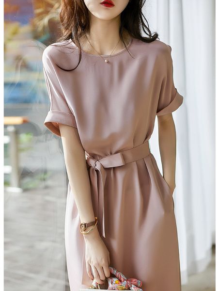 casual dresses spring and summer dresses light luxury fashion women's wear waist round neck show thin temperament mid-length skirt 2305, Black;gray
casual dresses spring and summer dresses light luxury fashion women's wear waist round neck show thin temperament mid-length skirt 2305, Black;gray