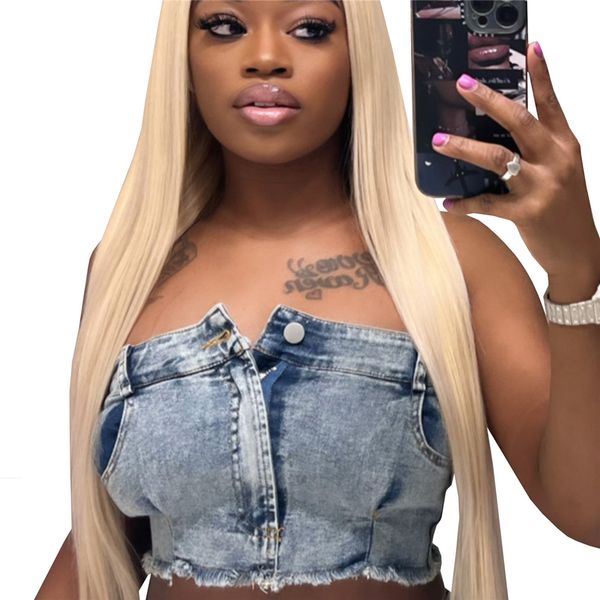2023 designer women's vests elastic denim tube summer y2k pant style sleeveless crop streetwear women clothing button zipper wholesale, Black;white
2023 designer women's vests elastic denim tube summer y2k pant style sleeveless crop streetwear women clothing button zipper wholesale, Black;white