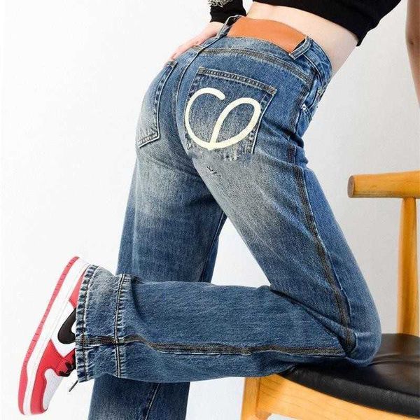 womens jeans designer pants dark blue high waist straight denim trousers american street loose wide-leg slacks
womens jeans designer pants dark blue high waist straight denim trousers american street loose wide-leg slacks