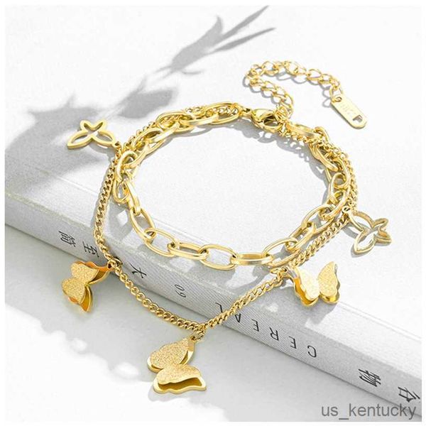 charm bracelets stainless steel new fashion upscale jewelry layer butterfly chain bracelets bangles for women, Golden;silver
charm bracelets stainless steel new fashion upscale jewelry layer butterfly chain bracelets bangles for women, Golden;silver